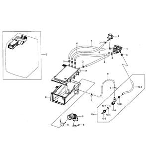 Drawer Housing Diagram and Parts List for WF457ARGSGR AA-0F Samsung Washer