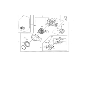 Motor Duct Diagram and Parts List for DV476GTHAWR A1-0001 Samsung Dryer