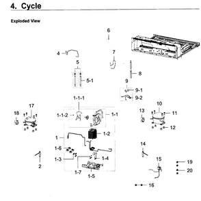Cycle Diagram and Parts List for RF23J9011SR AA-08 Samsung Refrigerator