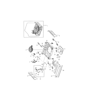 Base Assembly Diagram and Parts List for DMT300RFS XAC-00 Samsung Dishwasher
