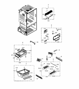 Freezer Diagram and Parts List for RF28HFPDBSR AA-0000 Samsung Refrigerator
