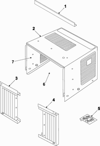 Outer Case Assembly Diagram and Parts List for AW109AB XAA Samsung Air Conditioner
