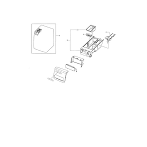 Drawer Diagram and Parts List for WF338AAB XAA-00 Samsung Washer