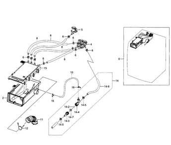 Housing Drawer Diagram and Parts List for WF520ABP XAA-0007 Samsung Washer