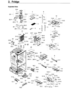 Fridge Diagram and Parts List for RF23HCEDBSR AA-0011 Samsung Refrigerator