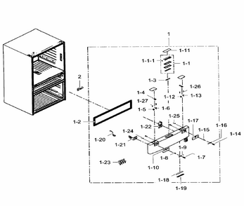 Flexzone Door Diagram and Parts List for RF31FMEDBWW AA-0004 Samsung Refrigerator