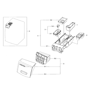 Drawer Diagram and Parts List for WF42H5600AP A2-0000 Samsung Washer