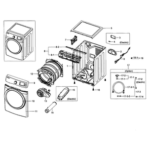 Part Location Diagram of DC93-00153G Samsung Wire Harness Assembly