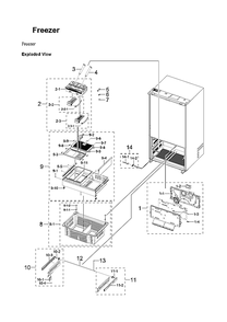 Freezer Parts Diagram and Parts List for RF29BB860012 AA-00 Samsung Refrigerator