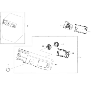 Control Panel Diagram and Parts List for WF455ARGSWR A2-0000 Samsung Washer