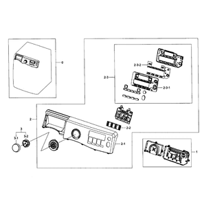 Control Panel Diagram and Parts List for WF393BTPAWR A1-01 Samsung Washer