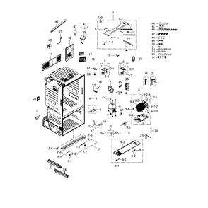 Cabinet Diagram and Parts List for RF26HFPNBSR AA-0000 Samsung Refrigerator
