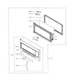 Part Location Diagram of DE34-00439A Samsung Touchpad Panel Overlay - Black
