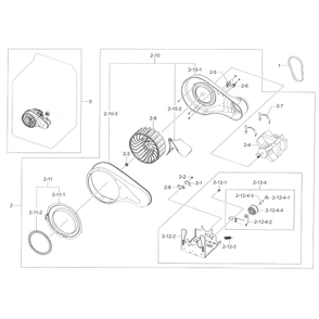 Motor Duct Diagram and Parts List for DV50K8600EV A3-0001 Samsung Dryer
