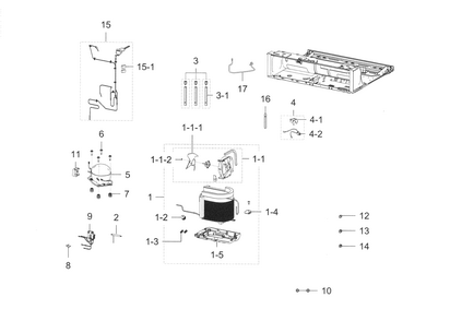 Cycle Diagram and Parts List for RF28K9070SG AA-0000 Samsung Refrigerator