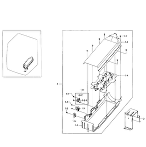 Heater Assy Diagram and Parts List for DV231AEW XAA-0001 Samsung Dryer