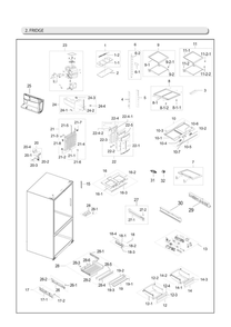 Refrigerator Parts Diagram and Parts List for RF28HDEDBSG AA-00 Samsung Refrigerator