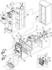 Refrigerator Compartment Diagram and Parts List for RS2621SW XAA Samsung Refrigerator