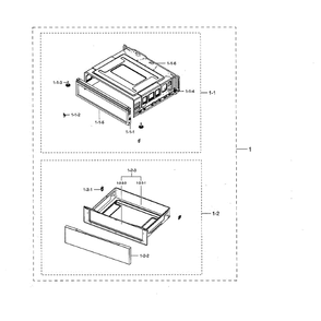 Drawer Diagram and Parts List for NE59M4320SB AA-0000 Samsung Microwave Oven Combo