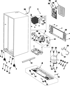 Part Location Diagram of DA41-00219B Samsung Assembly PCB MAIN;AD,CABI,FR