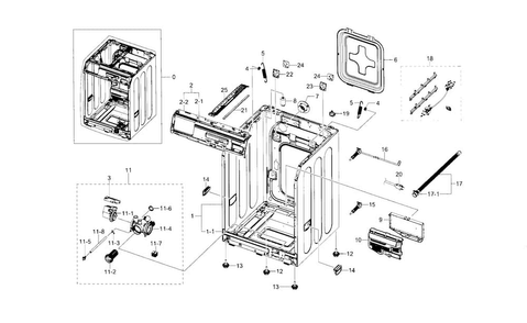 Part Location Diagram of DC92-00381M Samsung Main Control Board Assembly