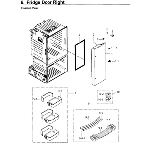 Fridge Door R Diagram and Parts List for RF26J7500SR (AA)(0003) Samsung Refrigerator