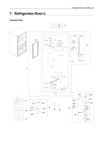 Part Location Diagram of DA97-14358H Samsung Assembly cap door-ref low left