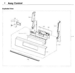 Control Diagram and Parts List for NX58K7850SS AA-0000 Samsung Range