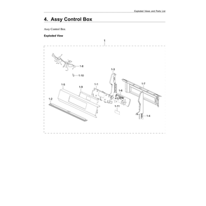 Control Box Assembly Diagram and Parts List for NX60A6711ST AA-00 Samsung Range