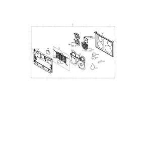 Cooktop Assembly Diagram and Parts List for NE599N1PBSR AC-02 Samsung Range