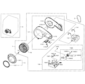 Motor Assy Diagram and Parts List for DV407AGW XAA-0002 Samsung Dryer
