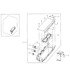 Duct Heater Diagram and Parts List for DV331AER XAA-01 Samsung Dryer