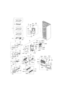 Part Location Diagram of DA97-08006E Samsung Water Filter Housing