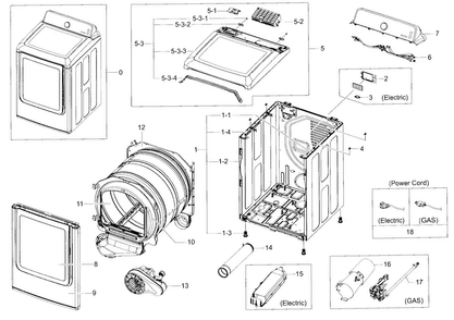 Part Location Diagram of DC90-17908A Samsung Control panel