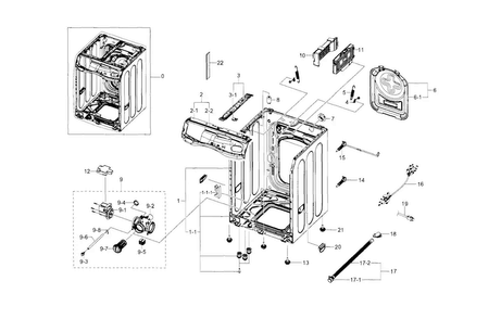 Part Location Diagram of DC92-01104A Samsung Power Control Board Cover Assembly