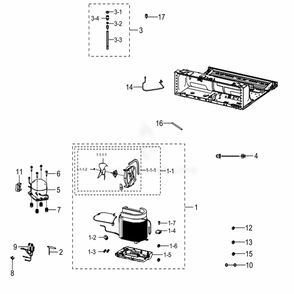 Cycle Diagram and Parts List for RF28K9070SR (AA)(0006) Samsung Refrigerator