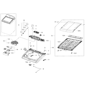Part Location Diagram of DC64-02818A Samsung Lid