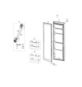 Part Location Diagram of DA97-12714D Samsung Assembly handle-ref