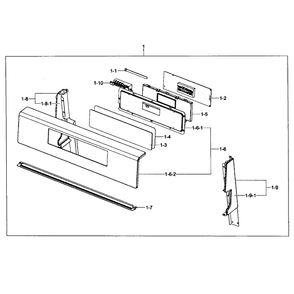 Control Panel Diagram and Parts List for FX510BGS XAA-02 Samsung Range