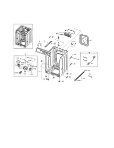 Frame & Cover Parts Diagram and Parts List for WF461ABP XAA-0001 Samsung Washer