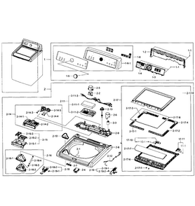 Part Location Diagram of DC97-16745A Samsung Detergent Body Assembly