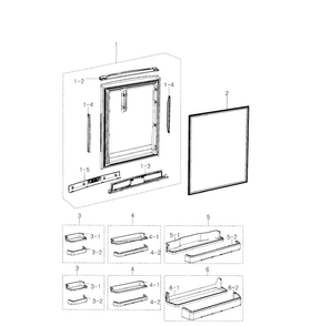 Part Location Diagram of DA97-06722B Samsung Middle Guard-Shelf