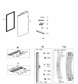 Part Location Diagram of DA97-13225C Samsung Assy cap door-ref low l