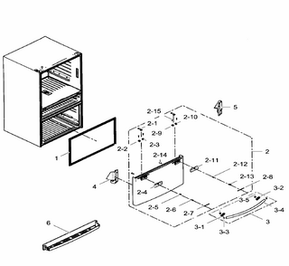 Freezer Door Diagram and Parts List for RF31FMEDBWW AA-0002 Samsung Refrigerator