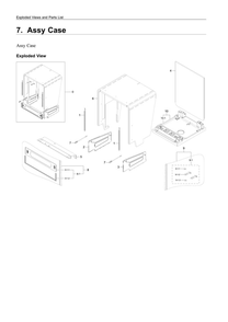 Case Assembly Diagram and Parts List for DW80R5061US AA-00 Samsung Dishwasher