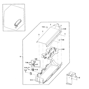 Duct Heater Diagram and Parts List for DV330AEB XAA-03 Samsung Dryer