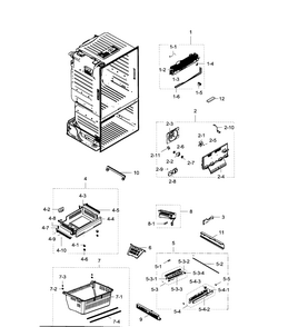 Freezer Diagram and Parts List for RF28HDEDBSR AA-0007 Samsung Refrigerator