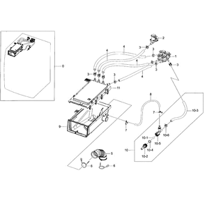 Housing Drawer Diagram and Parts List for WF455ARGSWR A2-0000 Samsung Washer