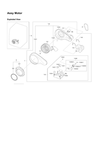 Motor Assembly Diagram and Parts List for DV350AEP XAA-01 Samsung Dryer