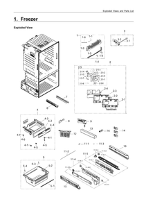 Freezer Parts Diagram and Parts List for RF26J7510SR AA-00 Samsung Refrigerator